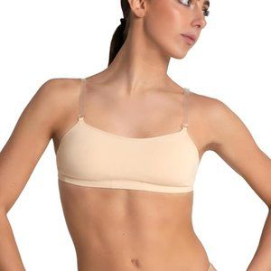 Capezio Nude Bra with Clear Straps
